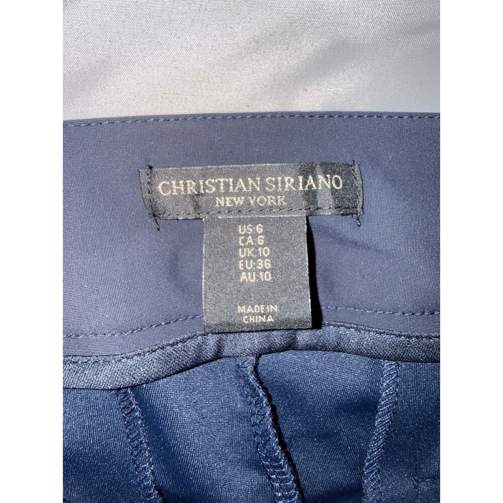 Christian Siriano Navy Blue Women’s Dress Pants Stretch Straight Pull On size 6 - Picture 5 of 6